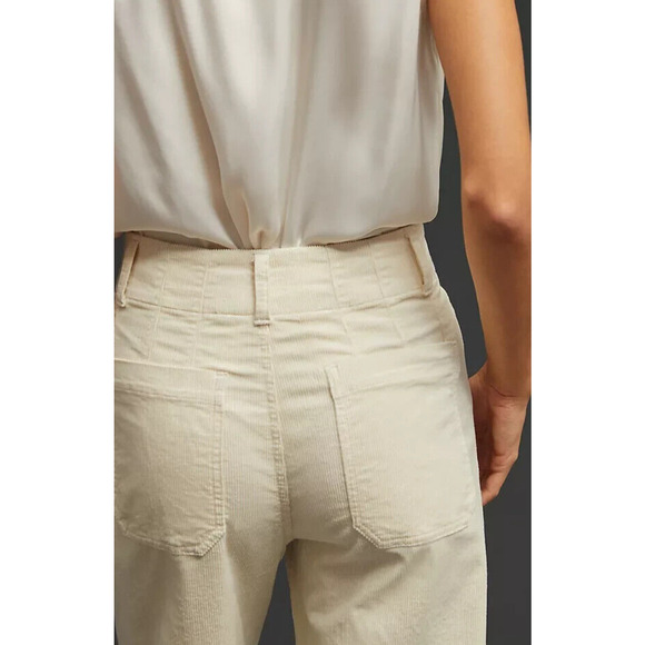 NWT Maeve Colette Wide-Leg Corduroy Cream Pants-Size 30 waist - Picture 3 of 5